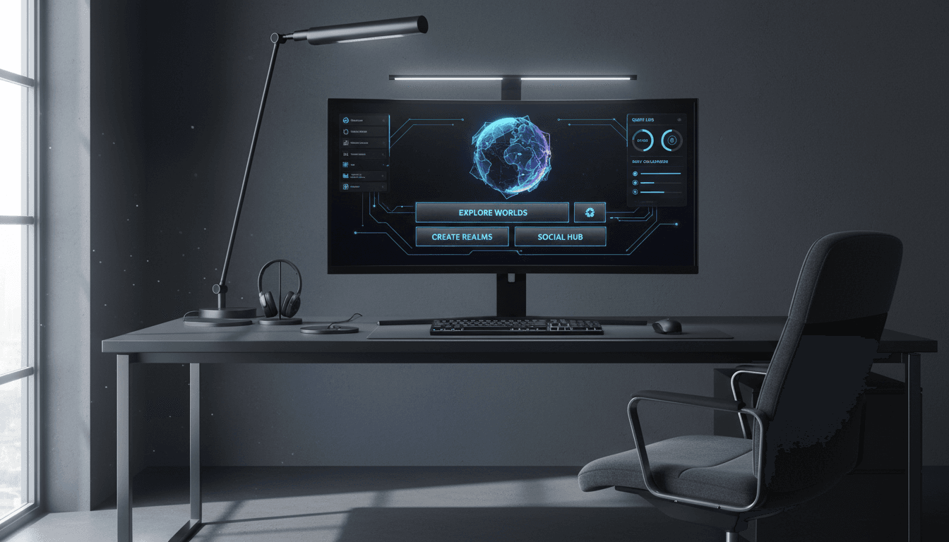 Dice game widget open on a laptop in a dimly lit workspace